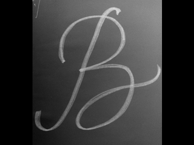 B b hand drawn typography