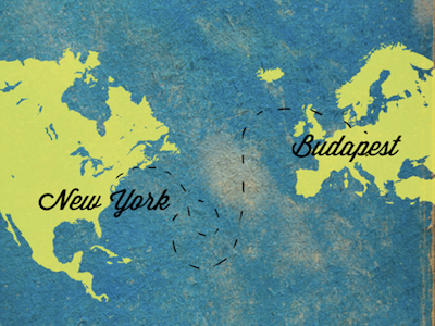NYC-BP Poster budapest map new york poster