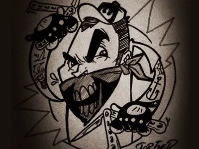 Badass! illustration sketch
