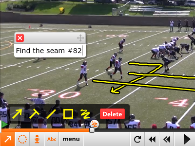 Telestrations drawing football hudl ink telestration video