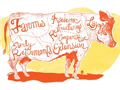 On the Chopping Block animal colour concept graphic illustration