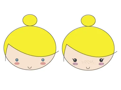 Caricature girl illustration illustrator self simple