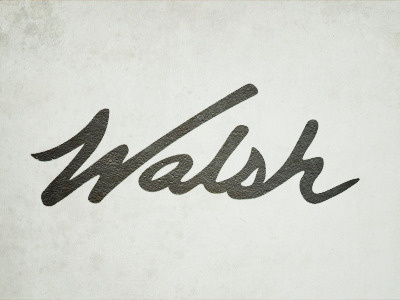 Walsh Script cursive logo script walsh