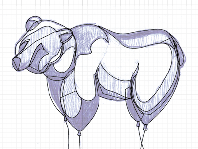 Bear WIP balloon balloons bear illustration random