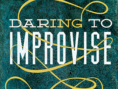 Improvise illustration texture title typography