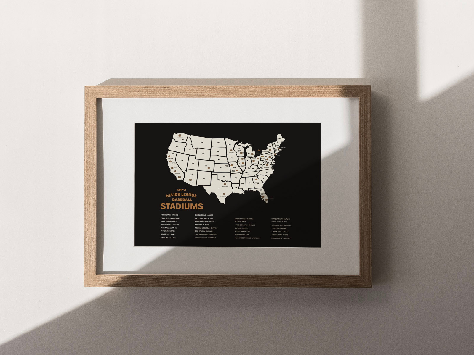MLB Stadium Map by Megan Nixon on Dribbble