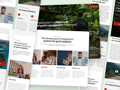 Grant Navigator - Landing Page Jungle design desktop glassmorphism grants jungle landingpage mobile