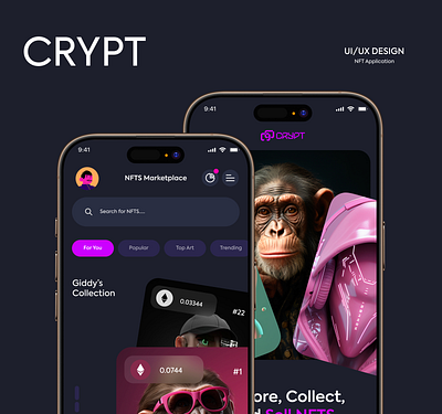 NFT Marketplace Mobile UI nft ui uiux
