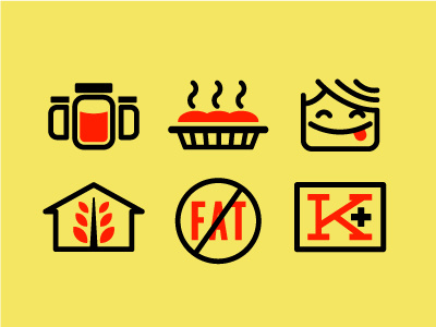 Yummy iconography illustration