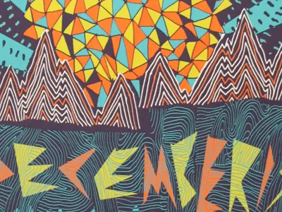 Decemberists-va gigposter hand drawn illustration screenprint