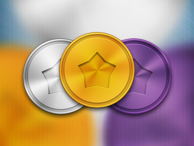 Medals PSD free gold psd shiny star stars