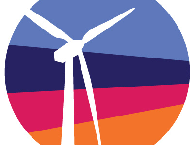 Wind Farm Landscape Logo energy sunset turbine wind power