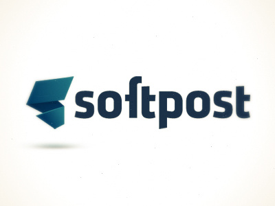 Softpost logo logotype ribbon site soft trendy