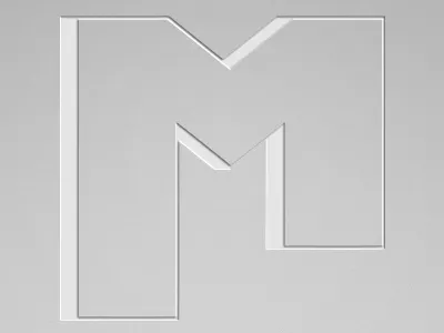 M Vectored icon inset m vector