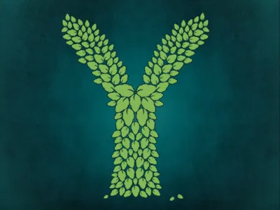 a leafy Y pattern shape