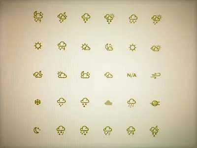 Tiny Weather Icon Vector Set cloud hail icon icons night rain set snow sunshine vector weather weather icons wind