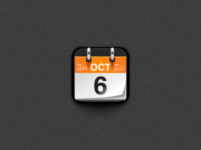 Oct 6 calendar date icon