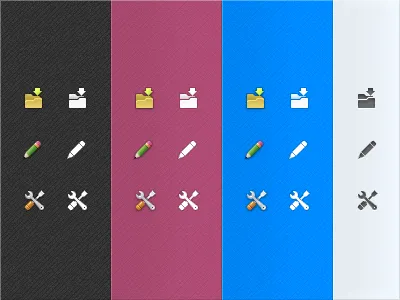 WIP Project Icon Style Test 24px app application bw color icewarp icon shading