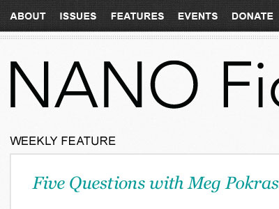 NANOFiction.org redesign