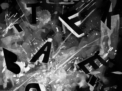 Letters ink wash letters sketchbook