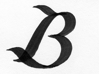 reBound b brush lettering