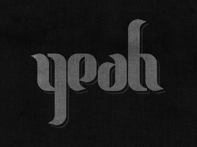 Yeah ambigram custom lettering type typography vian peanu