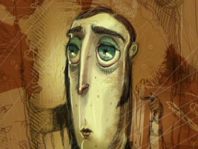 Sad Ralph character design creepy illustration portrait sadness sketch