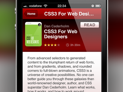 Book Details app book books ios iphone red webapp