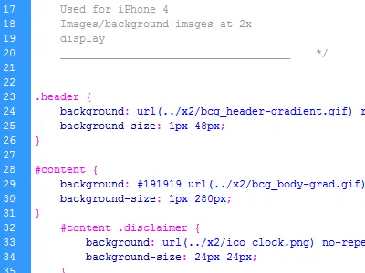 iPhone 4 Retina images background size css iphone iphone4