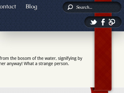 New Theme Design blue design photoshop red ribbon social template texture theme web wordpress