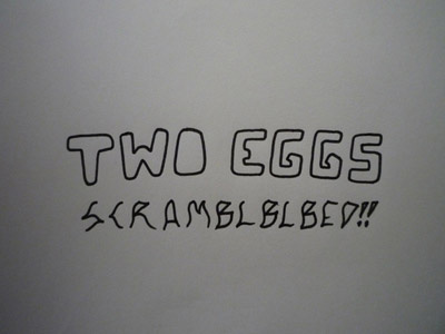 Twoeggs black eggs hand drawn illustration pen sketchbook type