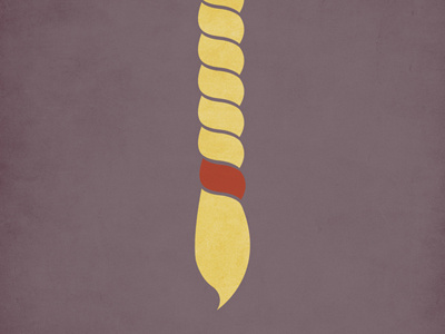 Rapunzel fairy tale minimal poster