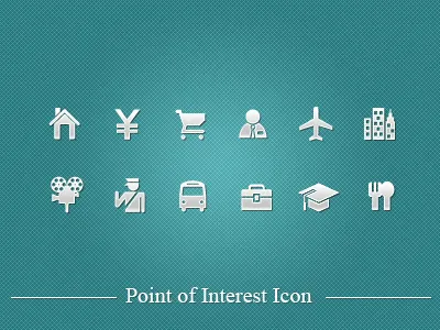 Point Of Interest Icon app icon illustration ui