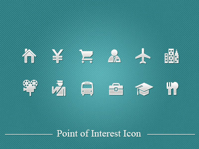 Point Of Interest Icon app icon illustration ui