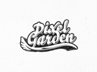 Pixel Garden - Custom Lettering 50s 60s comic style balloon lettering brandmark custom lettering custom type design icon designer iconographer iconography identity designer lettering logo designer logotype logotype design music pixel garden symbol designer type type design typography