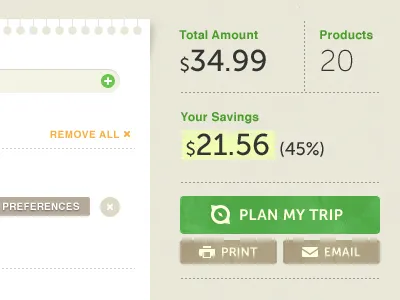 Interface interface web app organic