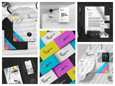 Accessories Spot – Visual Brand Identity accessories brand brand identity branding communications cyan design detailed graphic graphic design identity illustration logo merchandise perfume print purple spot visual yellow