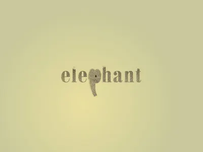Elephant africa afrique animal elephant illustration lettering logo p letter trompe trunk type typeface typography