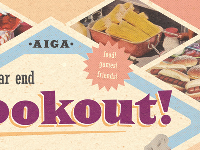 AIGA Cookout aiga design halftone illustrator photoshop poster retro robert gaszak