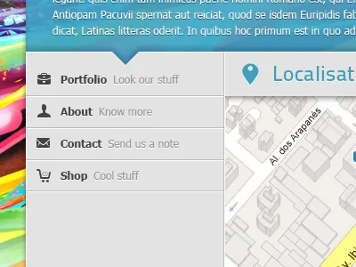 Webdesign design map navigation opacity ui web