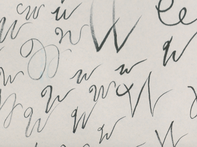 Brush Battle - Round 2: W Sketchbook brush hand ink letterform paint typography w
