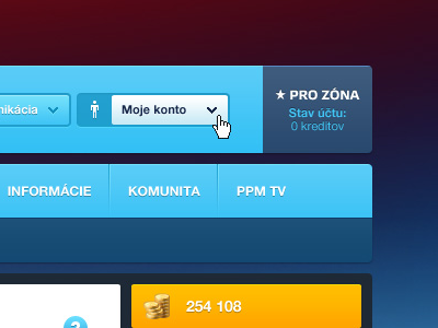 Website concept detail login menu simple ui website