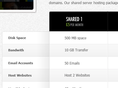 Pricing Table