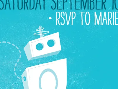 Baby Shower - Robot baby invitations robots shower