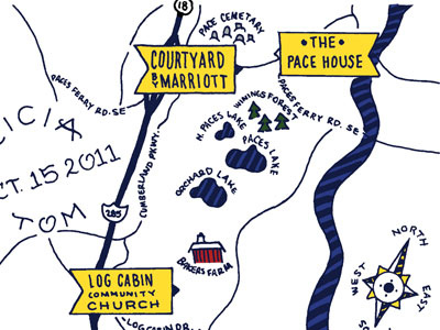 Wedding Map for Alicia illustration lettering wedding