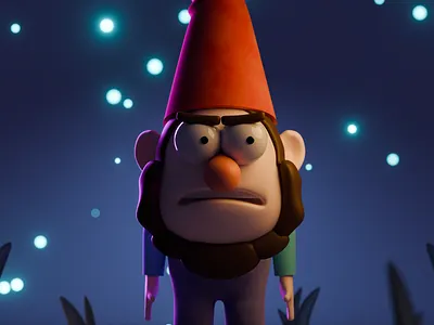 Gnome 3d animation character gnome gravity falls illustration stylized