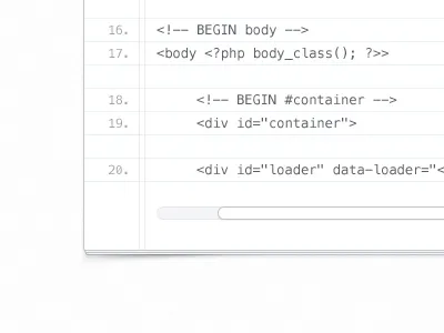 Code code menlo paper scrollbar stack