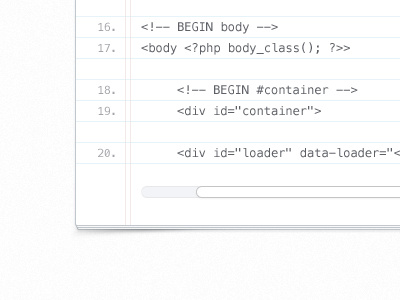 Code code menlo paper scrollbar stack