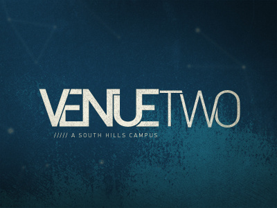 Venue Two Logotype logo south hills church type treatment venue two