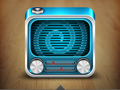 Radio blue icon ios knob radio weird